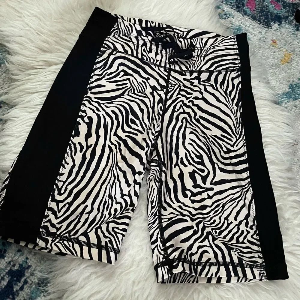 The Upside Zebra Print Biker Shorts Size 6